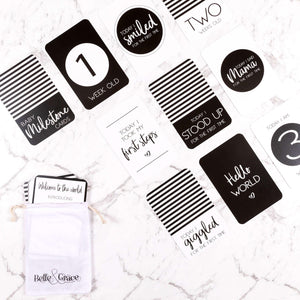 Baby Milestone Journal & Baby Milestone Cards Bundle - Belle and Grace Boutique