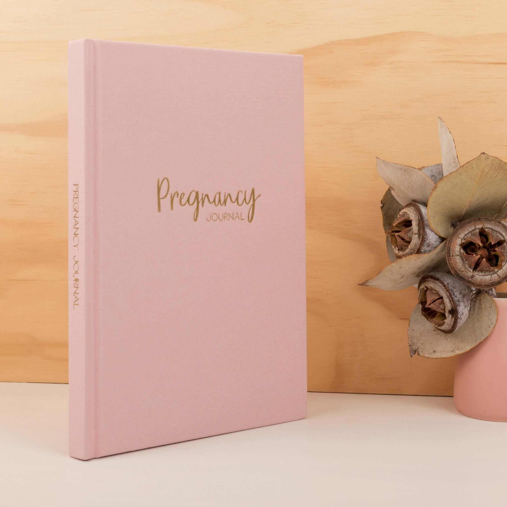 Blush Pink Linen Pregnancy Journal  - LIMITED EDITION - Belle and Grace Boutique