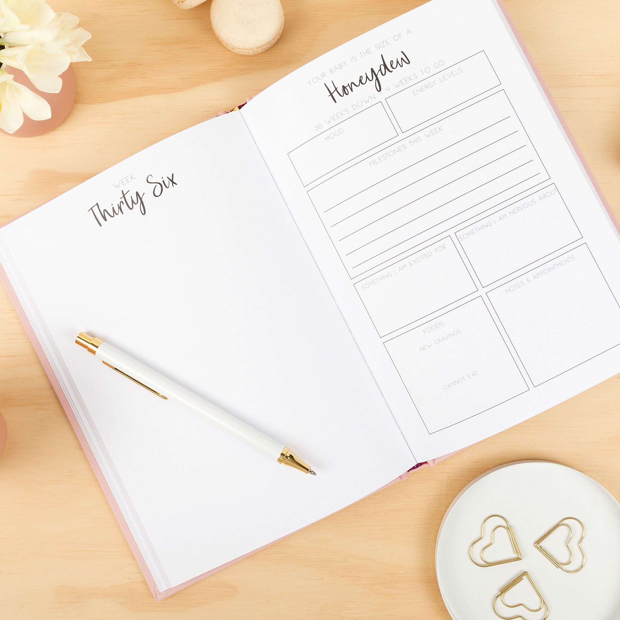 Grey Linen Pregnancy Journal  - LIMITED EDITION