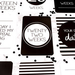 Monochrome Pregnancy Milestone Cards - Belle and Grace Boutique