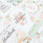 Floral Pregnancy Milestone Cards - Belle and Grace Boutique