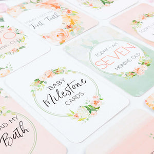 Floral Baby Milestone Cards - Belle and Grace Boutique